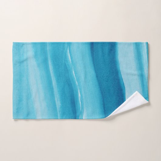 Vagues océaniques d'aquarelle #1 (Serviette à main)