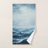 Vagues océaniques des mers dures (Serviette à main)
