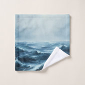 Vagues océaniques des mers dures (Gant de toilette)