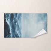 Vagues océaniques des mers dures (Serviette à main)