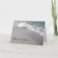 Vagues océaniques et Carte de remerciements de sab