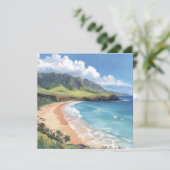 Vagues océaniques Hawaii Carte plate (Debout devant)