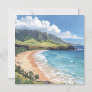 Vagues océaniques Hawaii Carte plate
