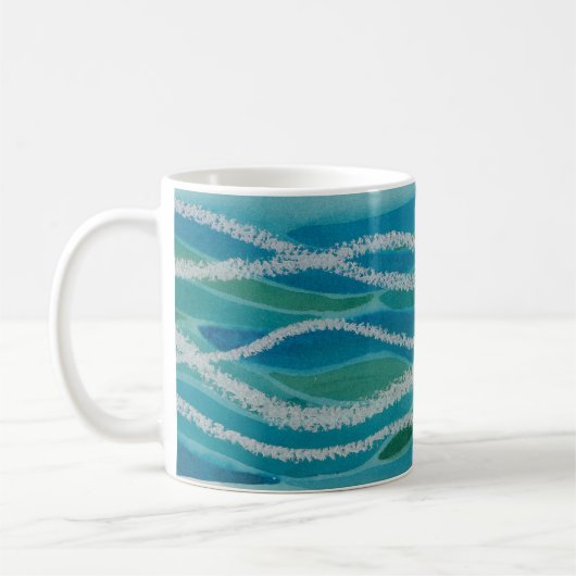 Vagues océaniques Mug Abstrait (Gauche)