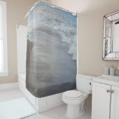 Vagues océaniques sur le rideau de douche de plage (En situation)