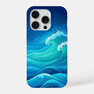 Vagues océaniques Turquoise Bleu marine Art de mer