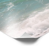 Vagues paisibles Blue Green Sea Beach Photographie (Coin)