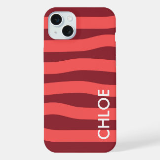 Vagues rayures rouge rose nom moderne