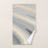 vagues rose gris jaune (Serviette à main)