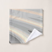 vagues rose gris jaune (Gant de toilette)