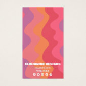 Vagues roses portant collier bijoux carte d'affich (Dos)