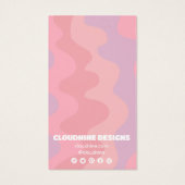 Vagues roses portant collier bijoux carte d'affich (Dos)