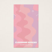 Vagues roses portant collier bijoux carte d'affich (Devant)