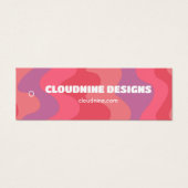 Vagues roses Taille des vêtements Prix Carte Hangt (Devant)