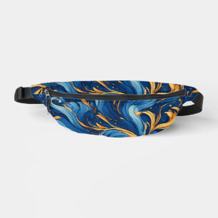 Vagues royales de fantaisie Bleu & Or Tourbillons