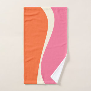 Vagues simples 2 en rose, orange et crème