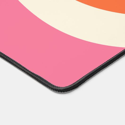 Vagues simples 2 en rose, orange et crème (Coin)