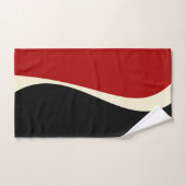 Vagues simples 2 en rouge et crème (Serviette à main)