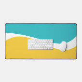 Vagues simples 2 en Turquoise, Jaune et Blanc (Clavier et souris)