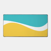 Vagues simples 2 en Turquoise, Jaune et Blanc (Recto)