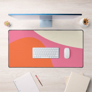 Vagues simples 4 en rose, orange et crème
