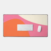Vagues simples 4 en rose, orange et crème (Clavier et souris)