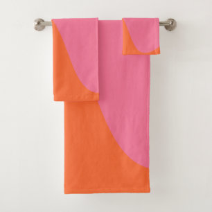Vagues simples 4 en rose, orange et crème