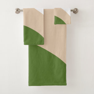 Vagues simples - Blanc, Sable et Palm Vert
