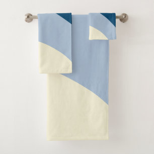 Vagues simples - bleu foncé, bleu clair et crème