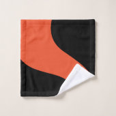 Vagues simples en noir et orange (Gant de toilette)