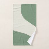 Vagues simples en vert (Serviette à main)