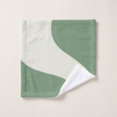 Vagues simples en vert (Gant de toilette)