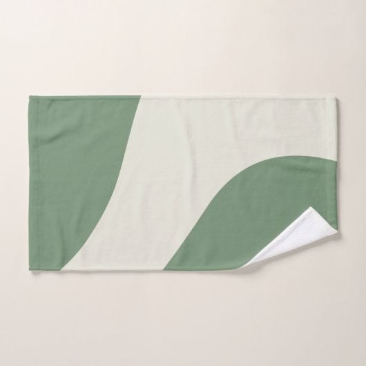 Vagues simples en vert (Serviette à main)