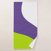 Vagues simples en vert citron vert et violet (Serviette de bain)