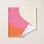 Vagues simples - rose, orange et crème (Gant de toilette)
