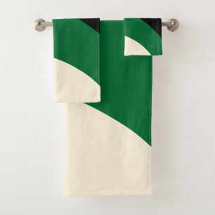 Vagues simples - vert, crème et noir