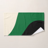 Vagues simples - vert, crème et noir (Serviette à main)