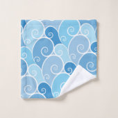 Vagues spirales bleues  (Gant de toilette)