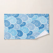 Vagues spirales bleues  (Serviette à main)