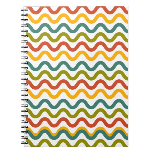 "Vagues Super vibrantes - Carnet esthétique rétro  (Devant)