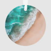 Vagues sur la plage de sable (dos)