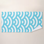 Vagues texture bleu marine (Serviette de bain)