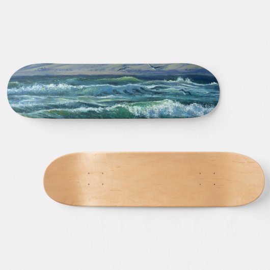 Vagues Tumultueuses : Planche De Skateboard (Horz)