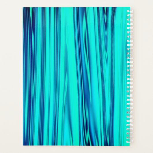 Vagues Turquoise Océan Abstrait Vert Ombre Motif (Dos)