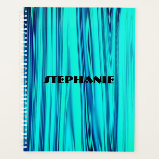 Vagues Turquoise Océan Abstrait Vert Ombre Motif (Devant)