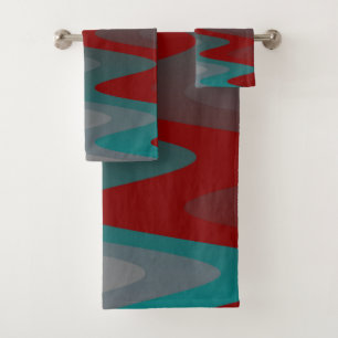 vagues turquoises de gris bordeaux