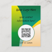 Vagues vertes de calendrier de carte de visite (Dos)