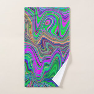 Vagues vertes et violettes de chaux Trippy de coul