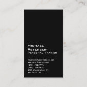 Vagues verticales Black Fitness Carte de visite sp (Dos)