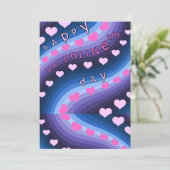 Vagues Vibrantes d'Amour Carte de la Saint-Valenti (Debout devant)